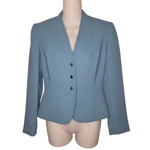 Tahari Women's Petite Blue Blazer Jacket Coat 4P